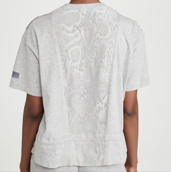 NWT$70 Adidas by Stella McCartney Graphic Digi Drawstring-Waist Short-Sleeve Tee - Picture 3 of 16